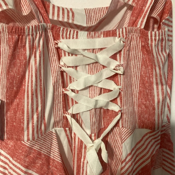 Charlotte Russe Bailey Blue Women’s M Mini Tank Dress Red/White Herringbone NWT - Picture 5 of 9